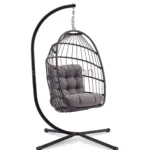 MALTA brown hanging chair with brown cushion