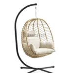 NOA natural hanging chair with sand cushion